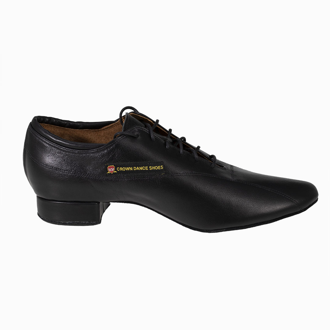 black leather dance shoes